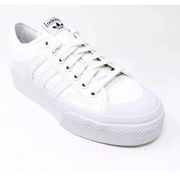 adidas | Shoes | Adidas Originals Nizza Platform Triple White Womens Casual  Shoes Fv5322 Size 85 | Poshmark